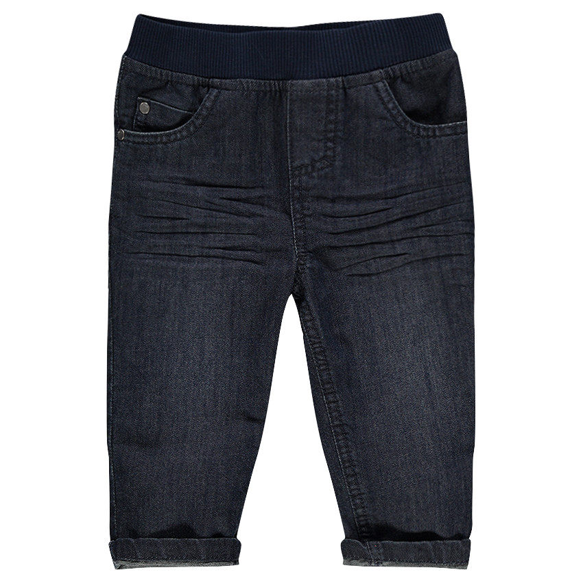 Jeans efecto usado cintura elástica 