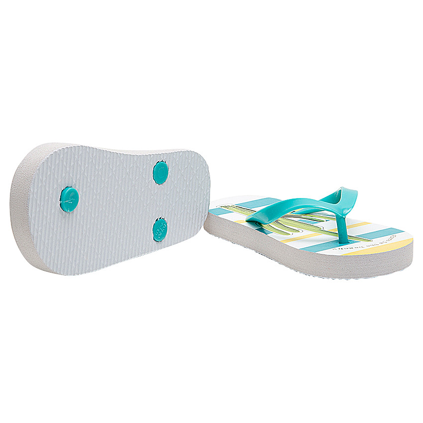 Chanclas con cactus y tira lisa 