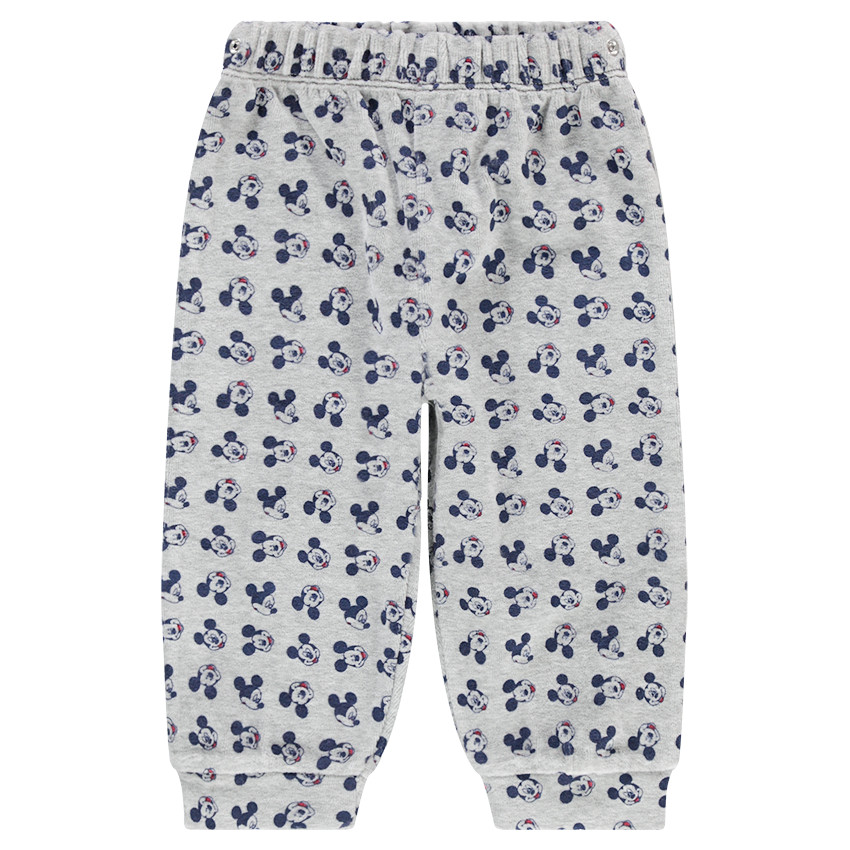 Pijama de terciopelo con estampado de Mickey ©Disney y pantalón all-over 