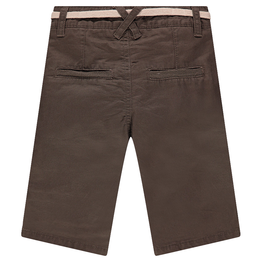 Bermudas de algodón con cinturón trenzado desmontable 