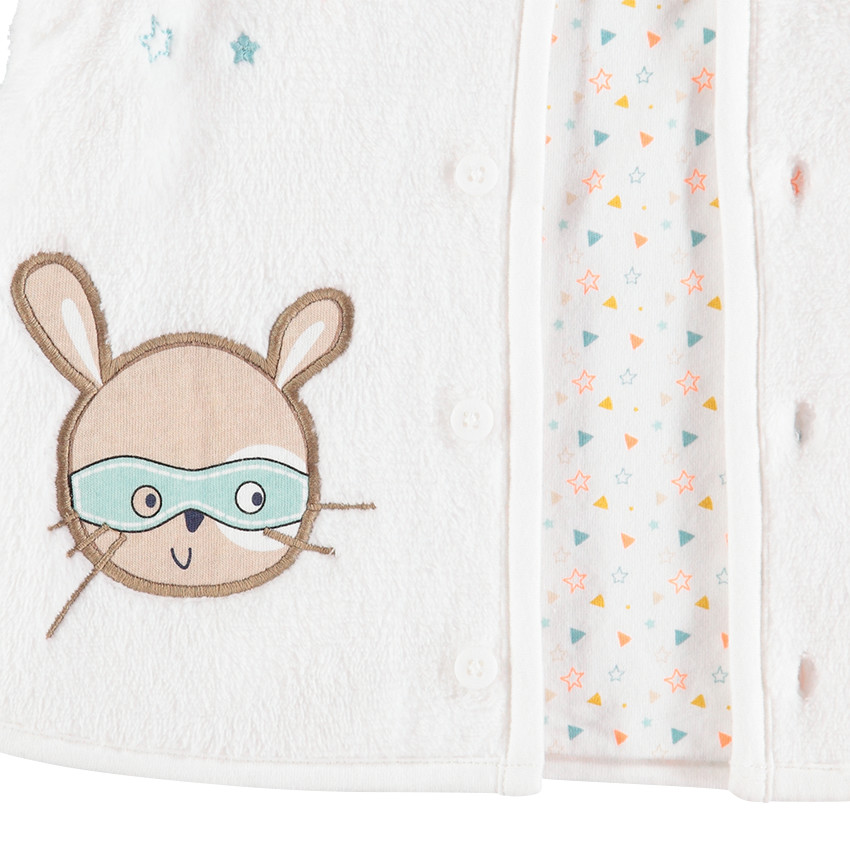 Conjunto de pantalón de terciopelo, camiseta estampada y chaqueta de borreguillo fino 