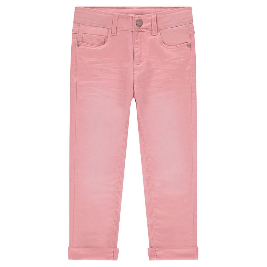 Pantalón de sarga liso con efecto gastado y arrugado   Additional Pantalón de sarga liso con efecto gastado y arrugado