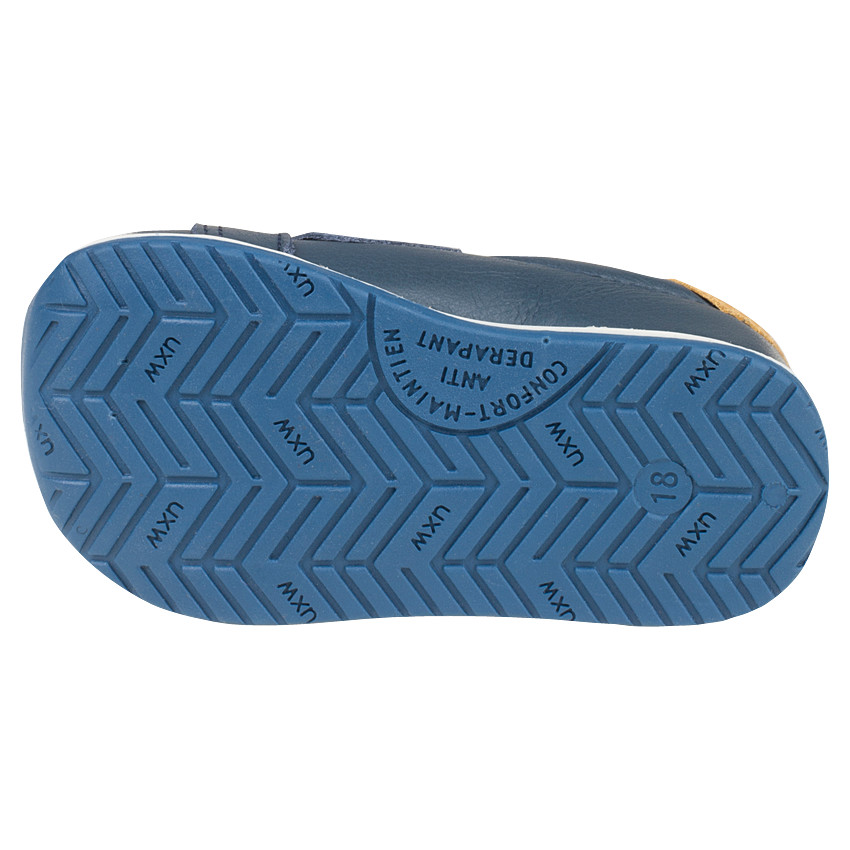 Zapatillas de deporte de caña baja con velcro de cuero bandas en contraste 