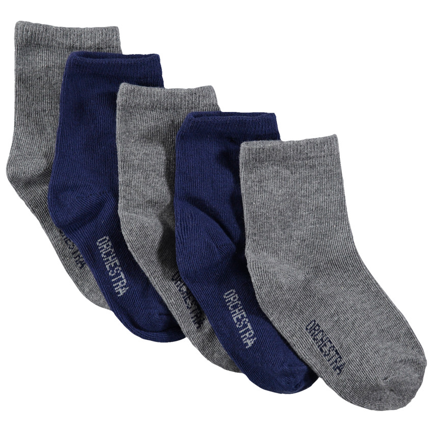 Juego de 5 pares de calcetines lisos  Additional Juego de 5 pares de calcetines lisos