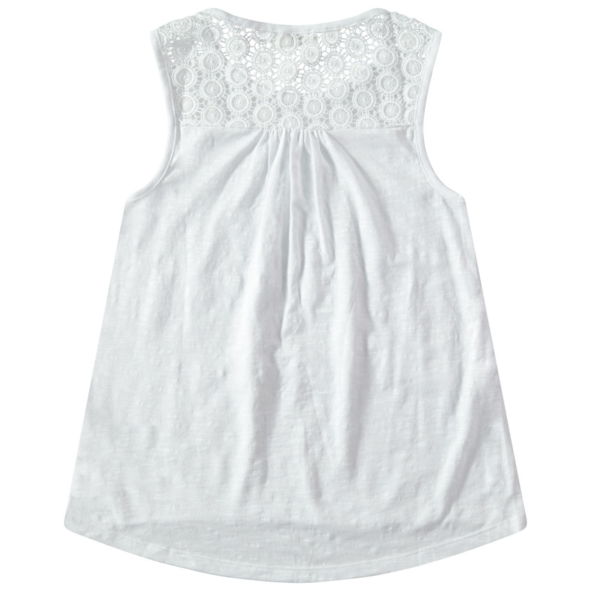Júnior - Camiseta sin mangas de punto slub con encaje en la espalda  Additional Júnior - Camiseta sin mangas de punto slub con encaje en la espalda