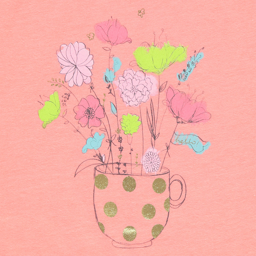 Pijama largo con estampado de fantasía 