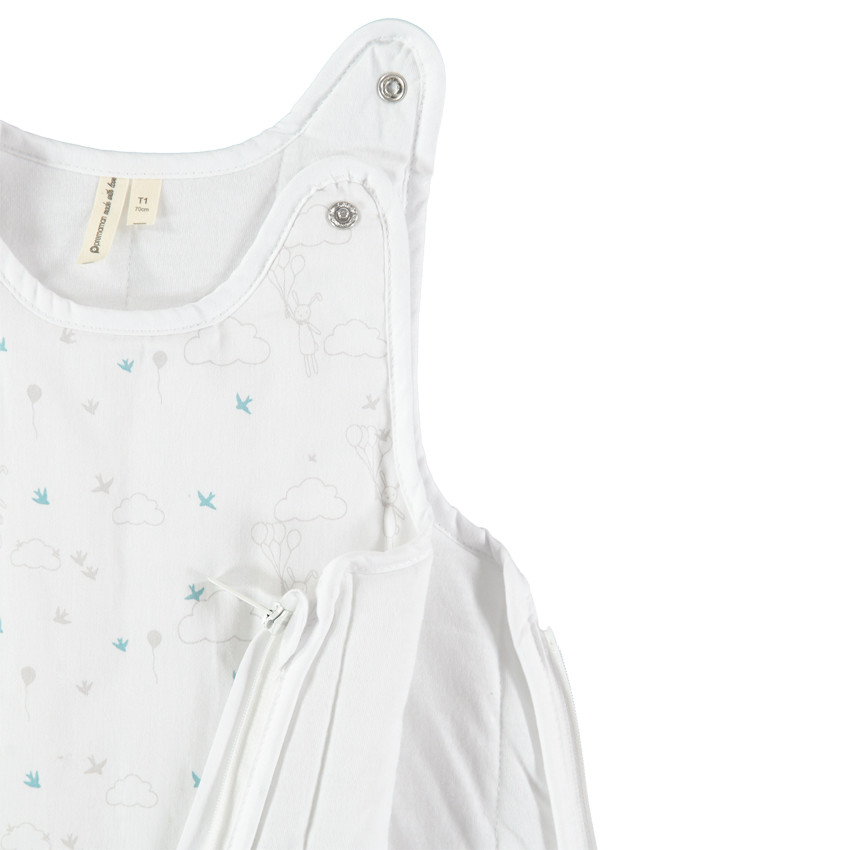 Saco de dormir sin mangas  estampado all-over con toques azules 