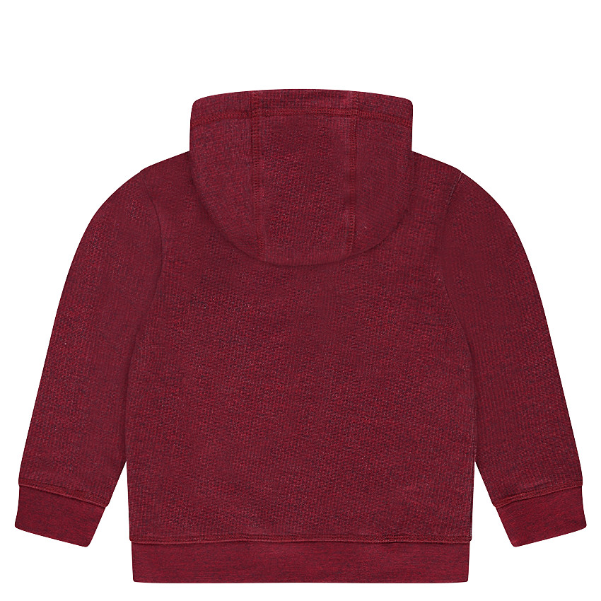 Chaqueta con capucha de felpa de fantasía con parche cosido 