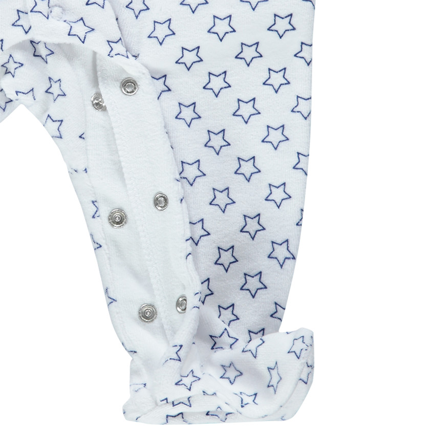 Mono de dormir de terciopelo con estampado fantasía all-over 