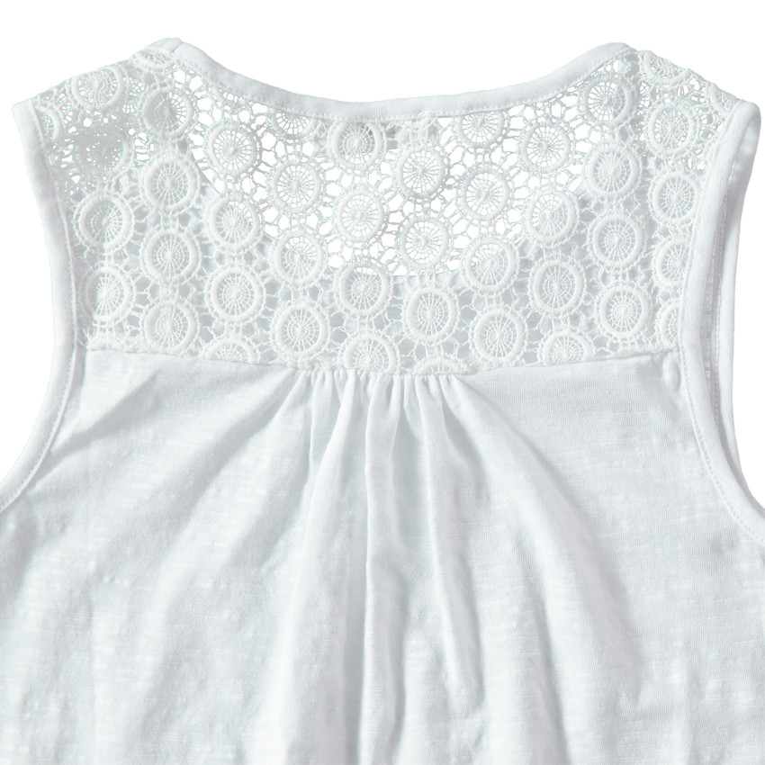 Júnior - Camiseta sin mangas de punto slub con encaje en la espalda  Additional Júnior - Camiseta sin mangas de punto slub con encaje en la espalda