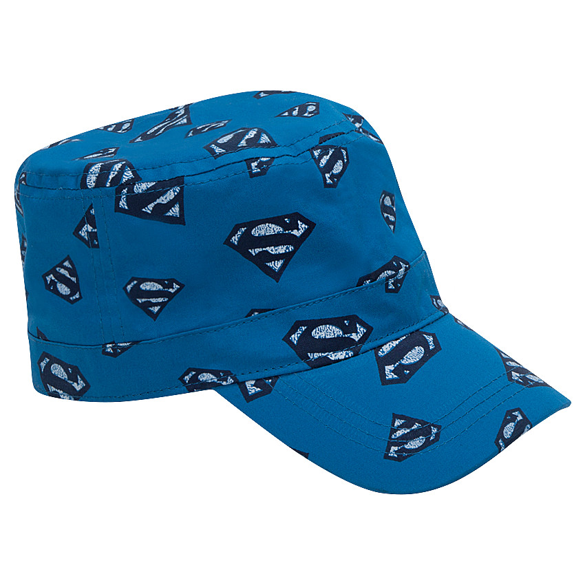 Gorra cubana con logo ©Warner Superman estampado all-over 