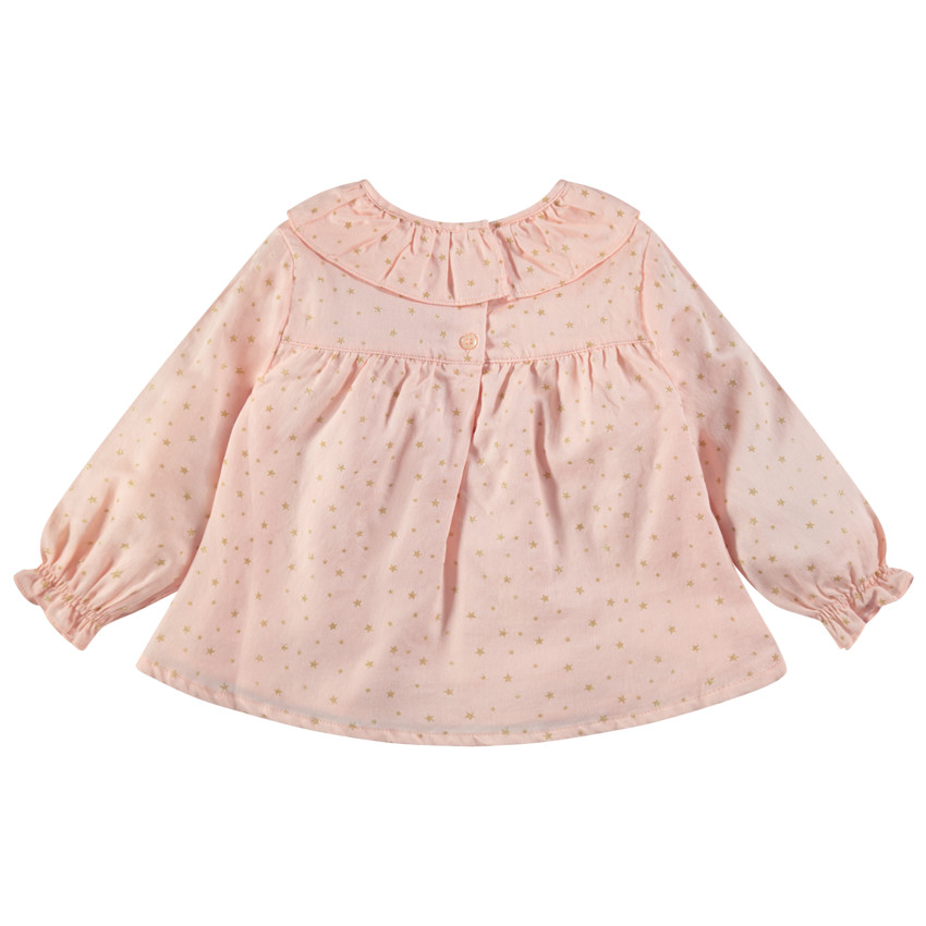 Túnica de manga larga con estrellas doradas estampadas all-over  Additional Túnica de manga larga con estrellas doradas estampadas all-over