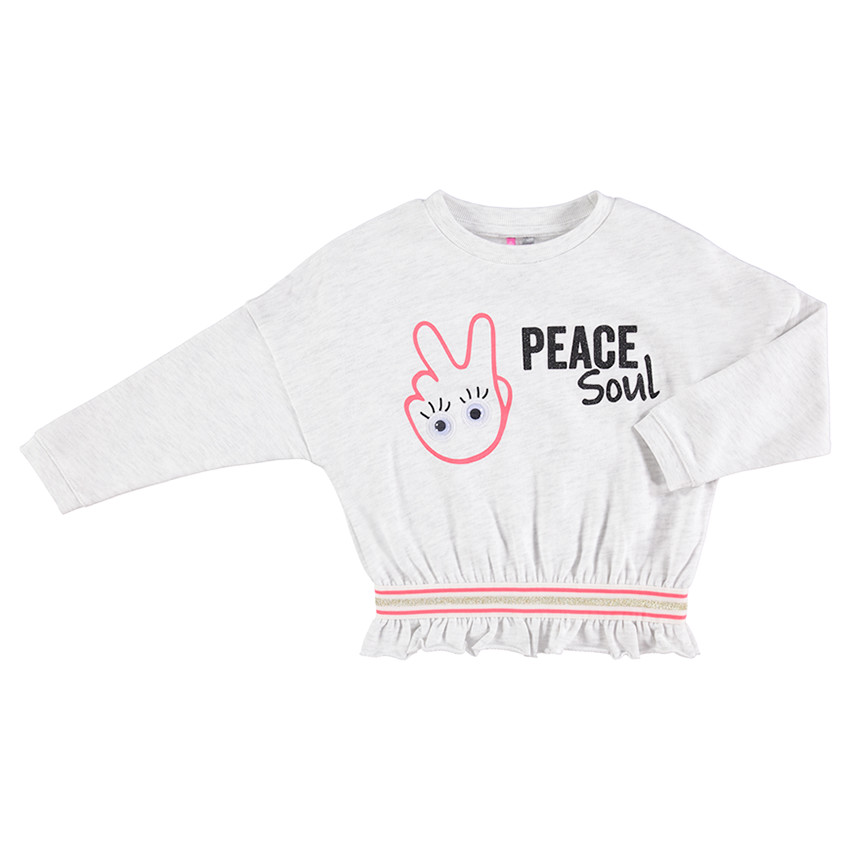 Sudadera de felpa con estampados de fantasía y ojos plastificados   Additional Sudadera de felpa con estampados de fantasía y ojos plastificados