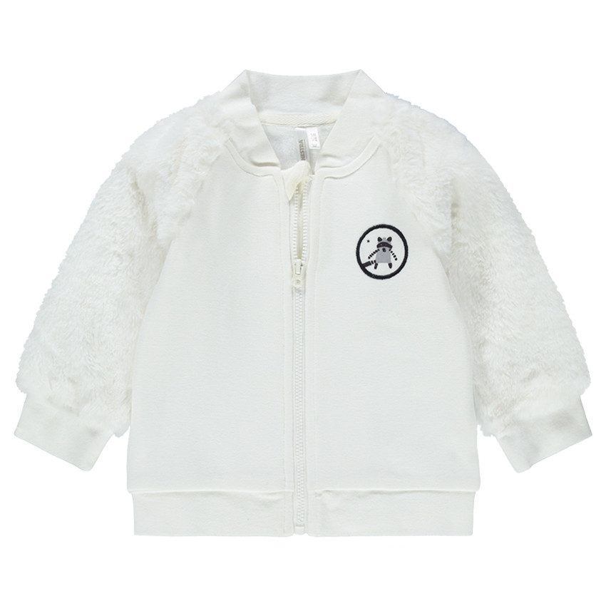 Chaqueta de felpa bimaterial con mangas de borreguillo  Additional Chaqueta de felpa bimaterial con mangas de borreguillo