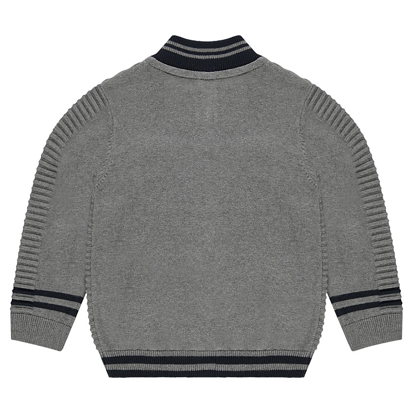 Chaqueta de punto de fantasía con cremallera. 