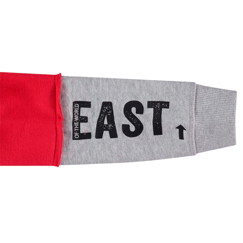 Sudadera con capucha de efecto 2 en 1 e inscripciones estampadas 