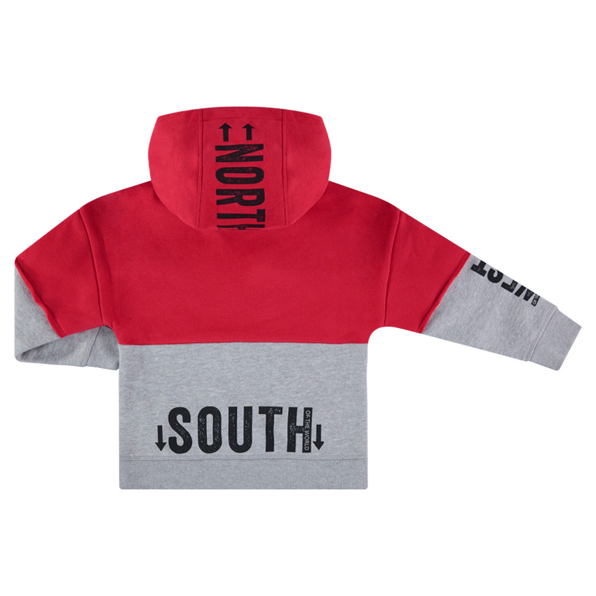 Sudadera con capucha de efecto 2 en 1 e inscripciones estampadas 