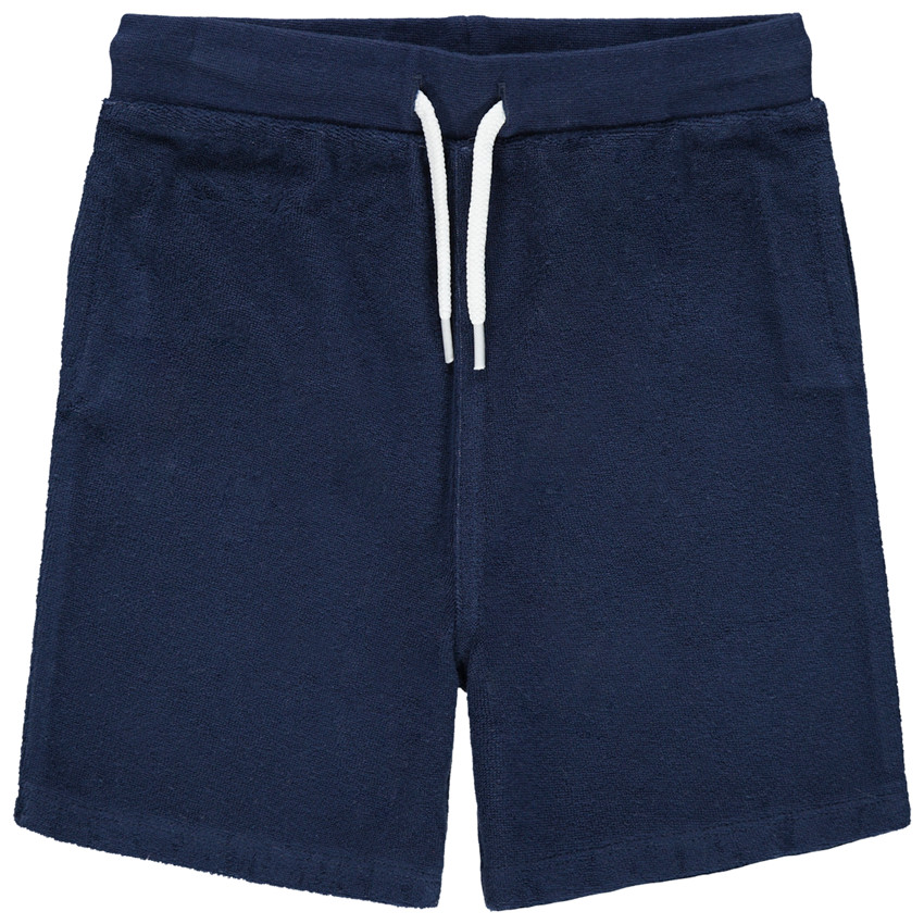 pantalon corto liso en rizo 