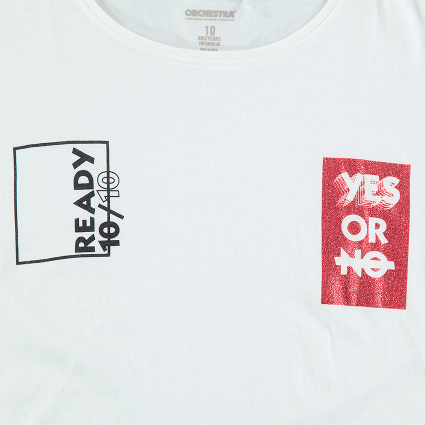 Camiseta de manga larga a rayas en jacquard con estampado brillante 