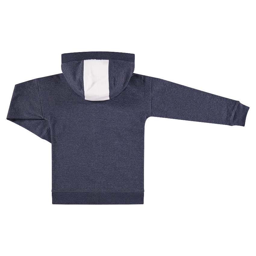 Júnior - Chaqueta de felpa con capucha, cremallera y franja en contraste 