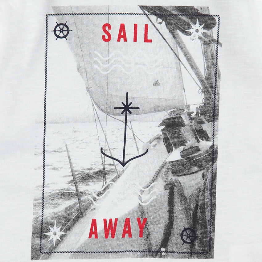 Camiseta de punto de manga larga con estampado de fantasía 