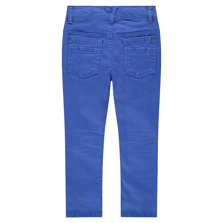 Pantalón con efecto arrugado y bolsillos con inscripción de relieve 