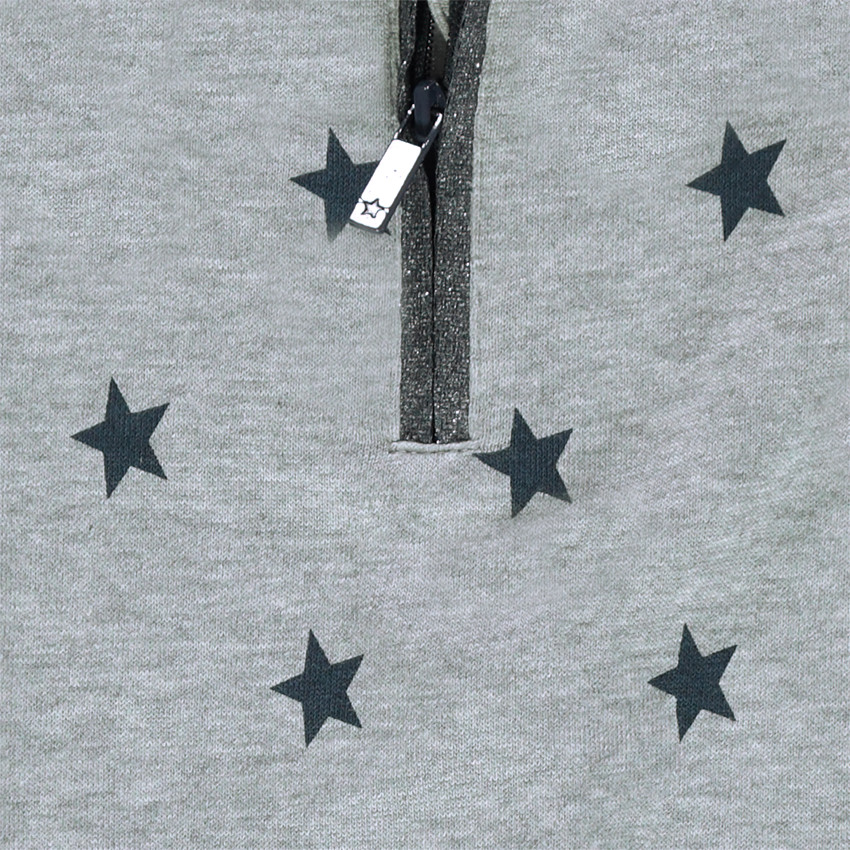 Sudadera de muletón con forma de capa y estampado de estrellas 