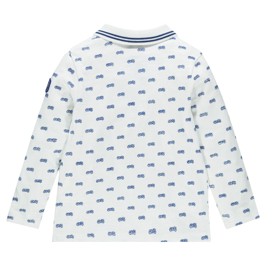 Polo manga larga con estampado all-over 