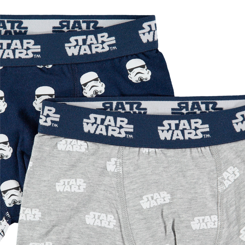 Juego de 2 bóxers de algodón ecológico con estampado de Star Wars all over 