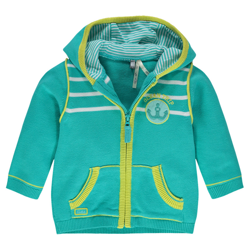 Chaqueta con capucha con parche de ancla 