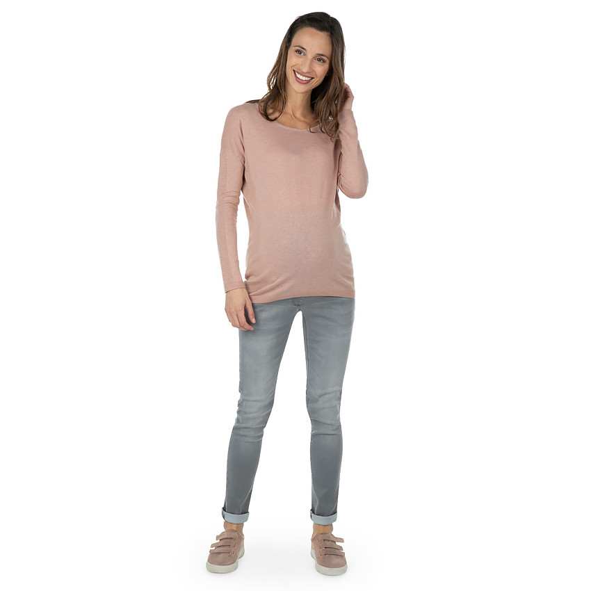 Jersey de premamá de punto fino y calado 