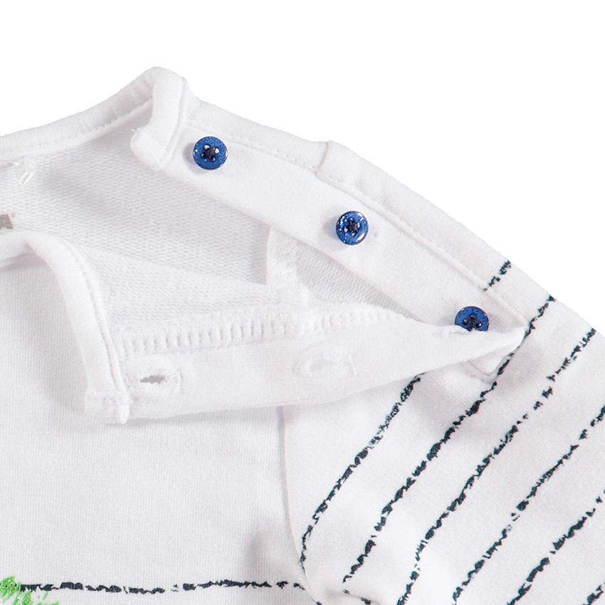 Chándal de felpa con sudadera de rayas en 1 y pantalón con estampado de arcoíris 