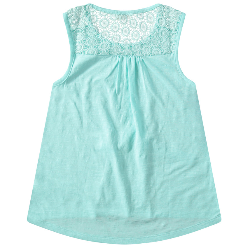 Júnior - Camiseta sin mangas de punto slub con encaje en la espalda  Additional Júnior - Camiseta sin mangas de punto slub con encaje en la espalda