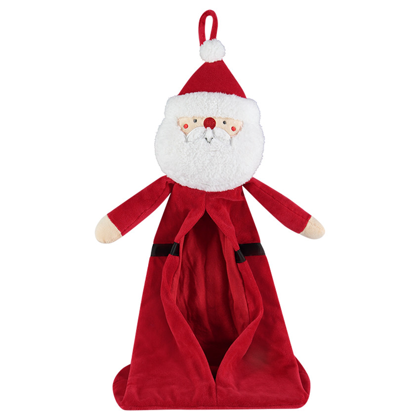 Funda de pijama de terciopelo con forma de Papá Noel 