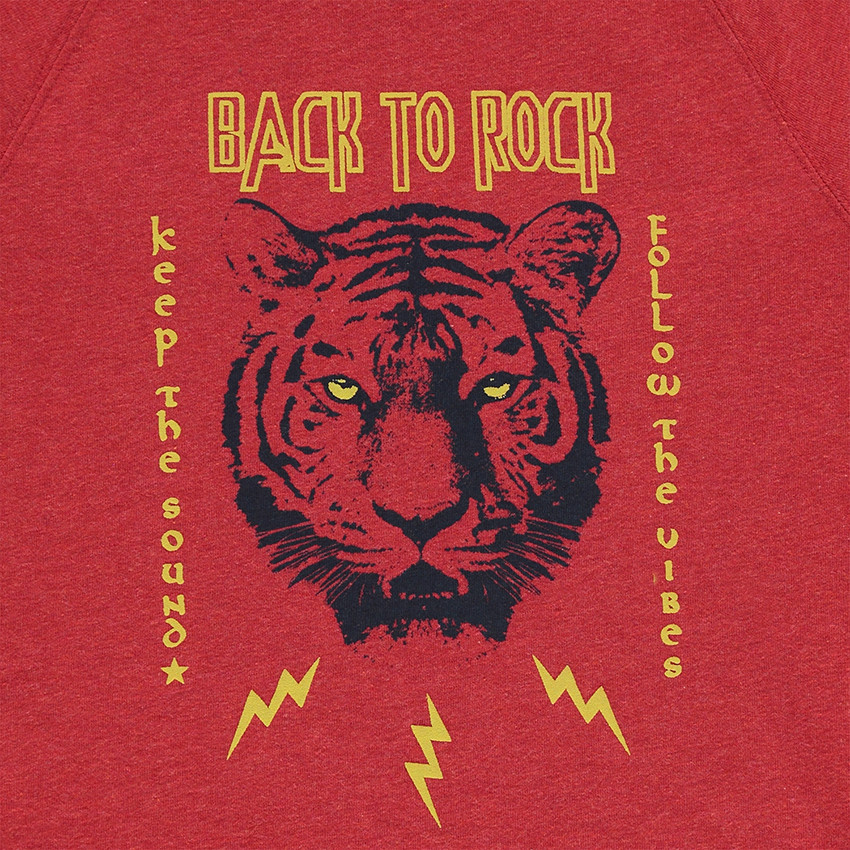 Júnior - Camiseta de punto de manga larga de punto con estampado de tigre 