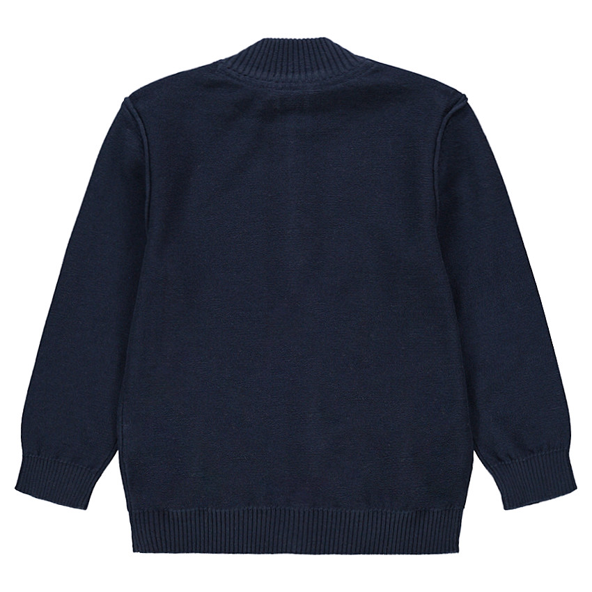 Chaqueta con cremallera de punto con bolsillos 