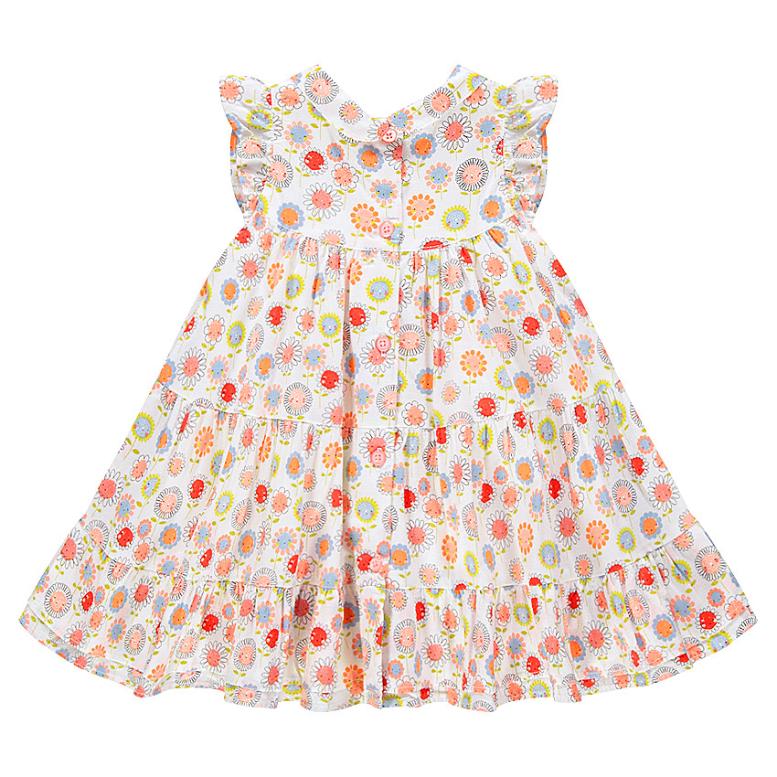 Vestido de volantes con estampado de flores 