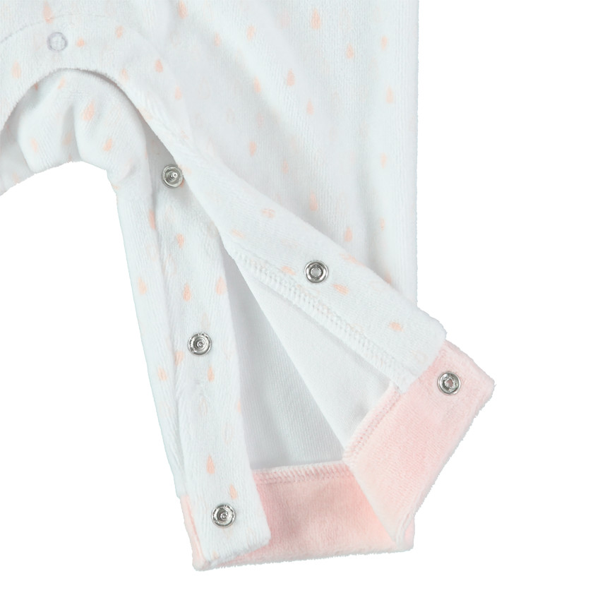 Mono largo de terciopelo con  lunares all-over 