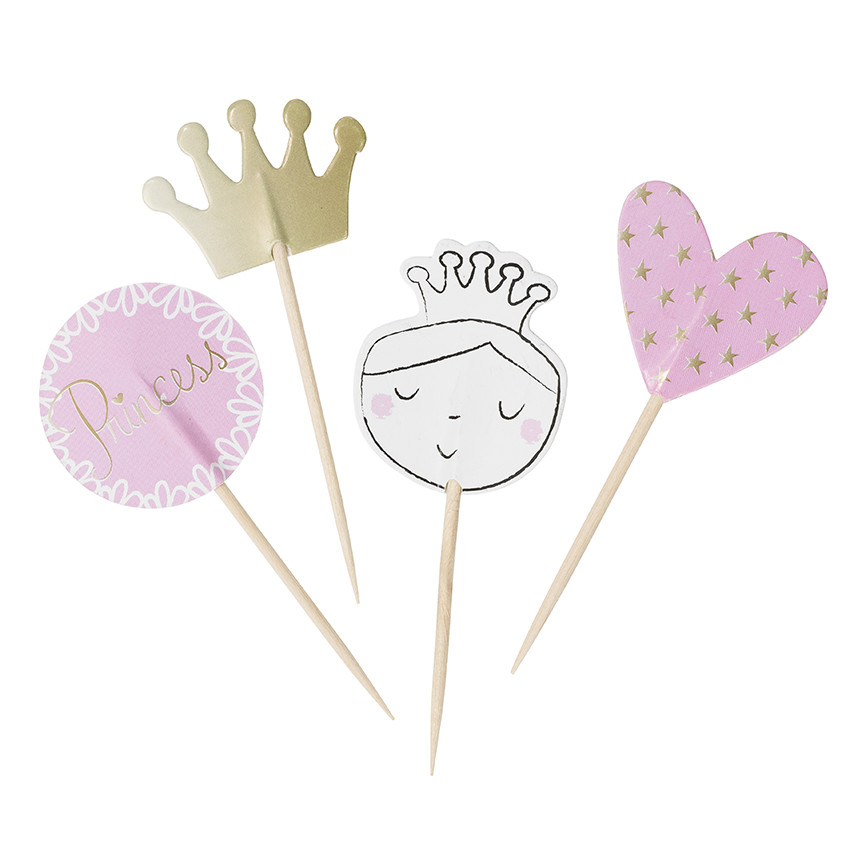 Juego de 10 palillos para postre de cumpleaños con formas de fantasía 