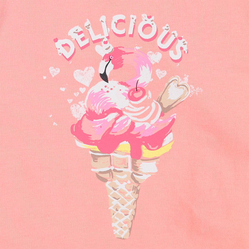 Camiseta de algodón sin mangas con estampado de fantasía por delante 