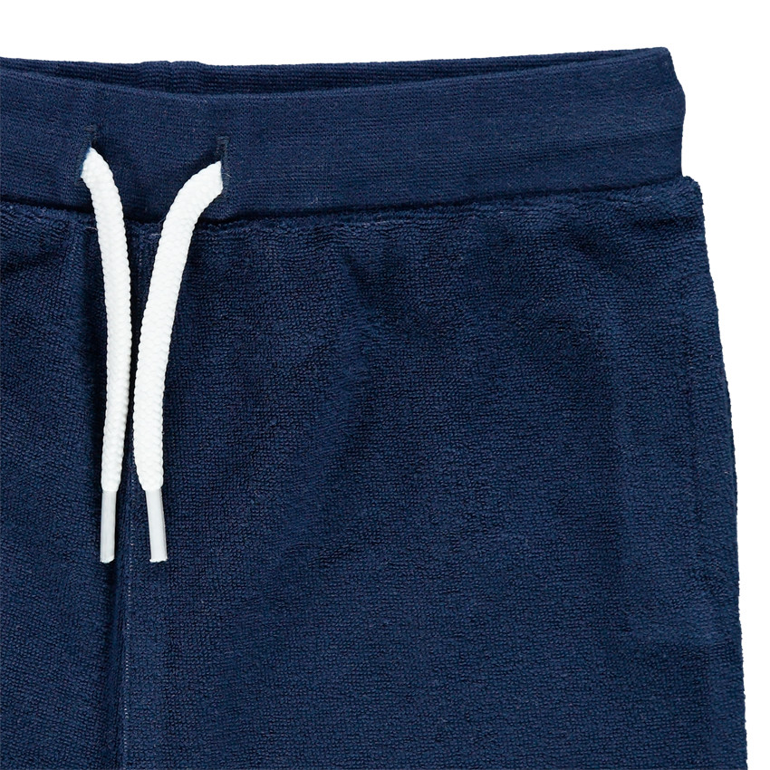 pantalon corto liso en rizo 