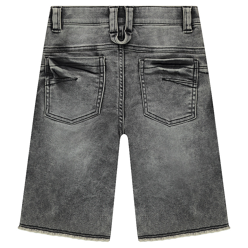 Júnior - Bermudas denim like de efecto desgastado con bolsillos con cremallera  