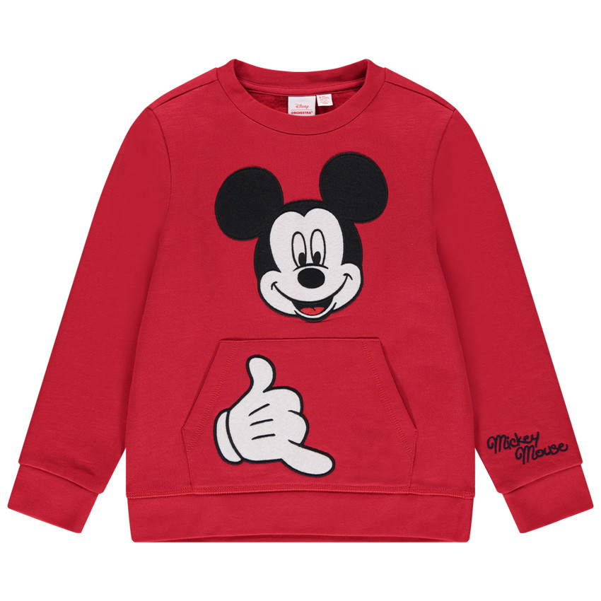 Sweat en molleton broderie Mickey Disney 