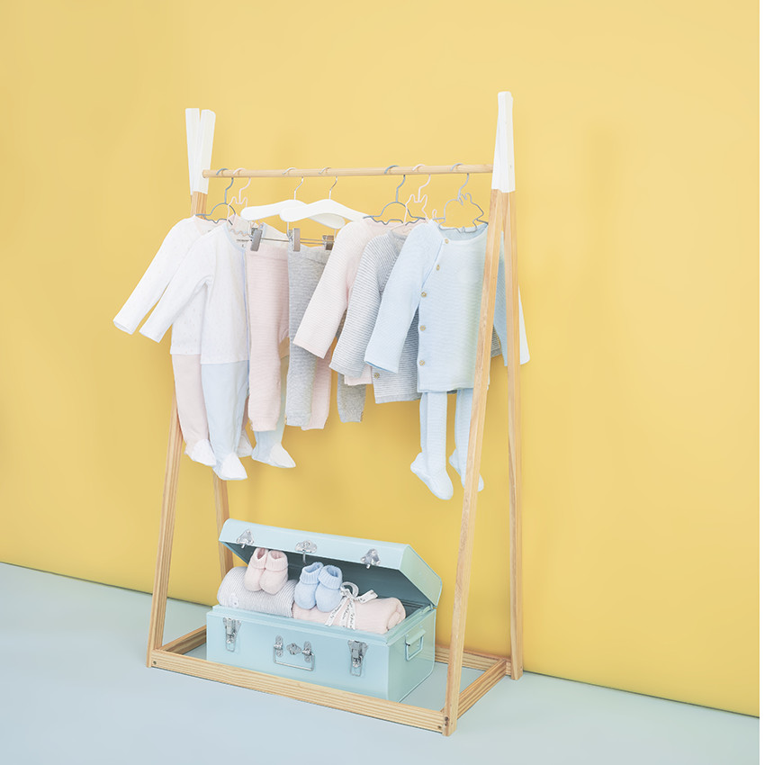 Pelele en algodon bio à estampados placés  