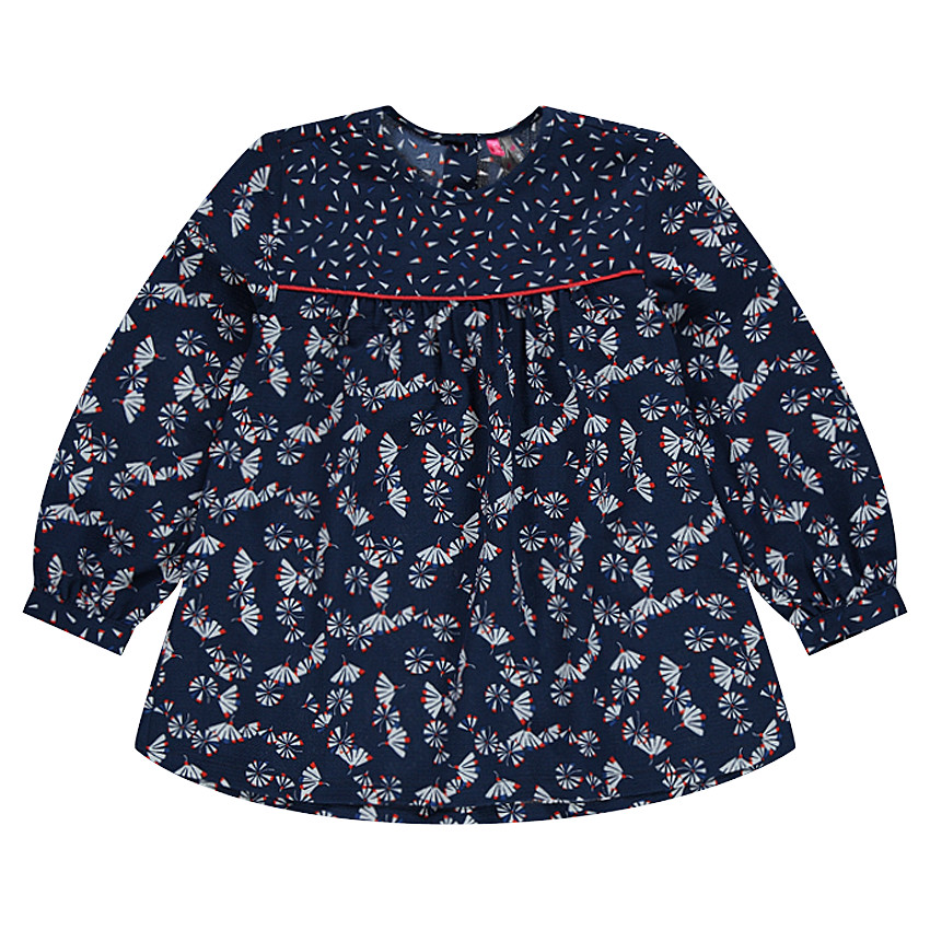 Túnica de crepé con estampado de fantasía 