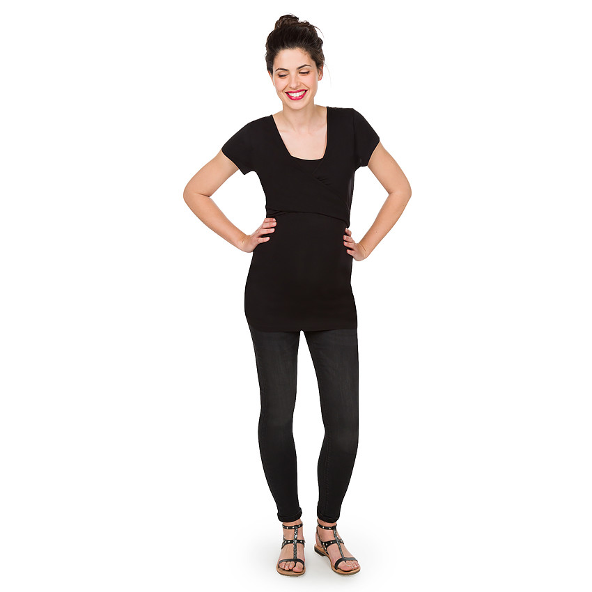 Pack de 2 camisetas de manga corta de embarazo y lactancia 