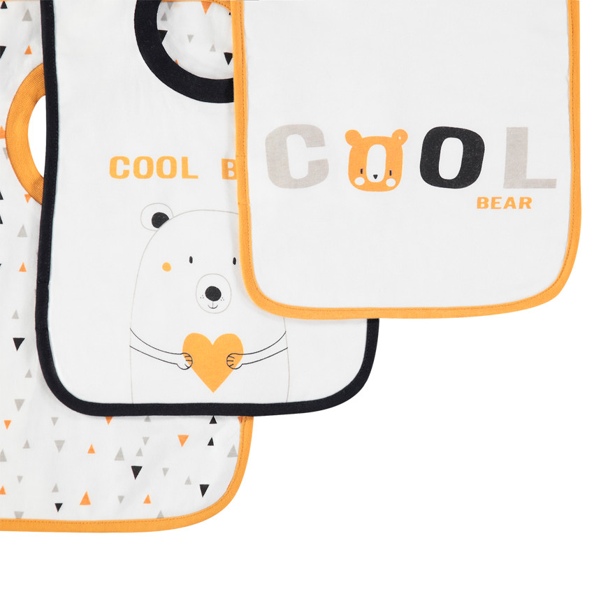 Lote de 3 baberos con estampado fantasia 