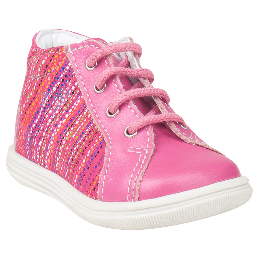 Botines de cuero estampados multicolor 