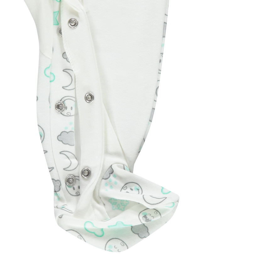 Pijama de punto interlock con ©Smiley Baby bordado de lúrex 