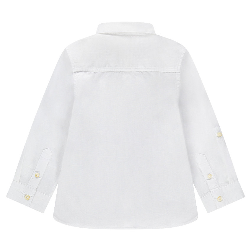 Camisa de manga larga con pajarita desmontable 